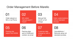 The order management situation before the implementation of Marello