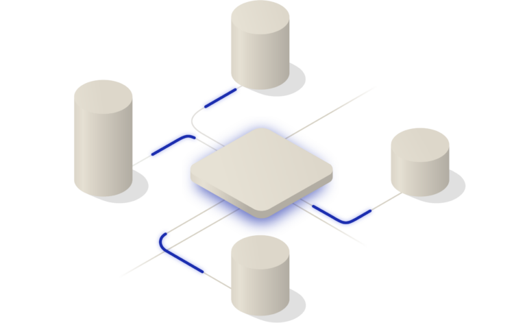  illustration that illustrates data silos that connect to Marello